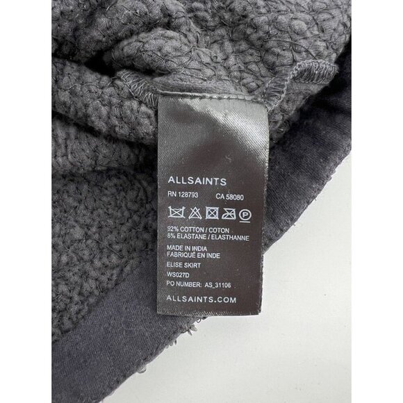 All Saints Elise Hand Embellished Sequin Black Skirt Size 4 Glam Partywear - Picture 4 of 4